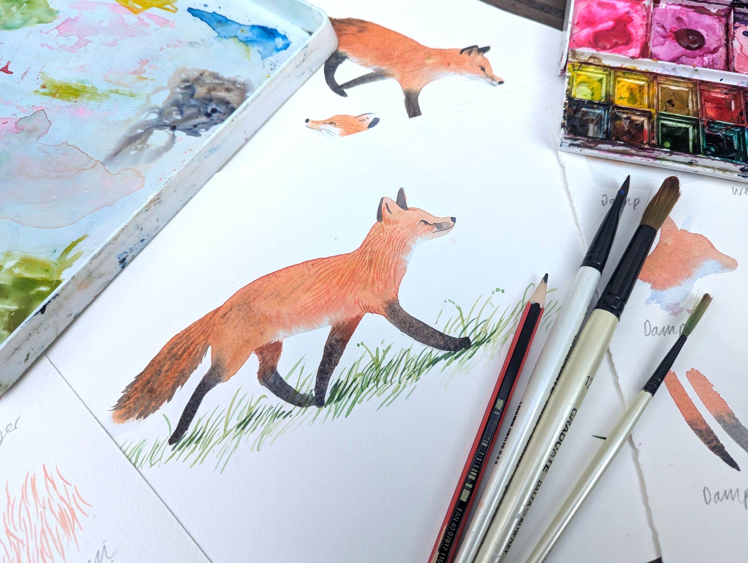 Learn to paint Foxes at Cuckmere Haven image